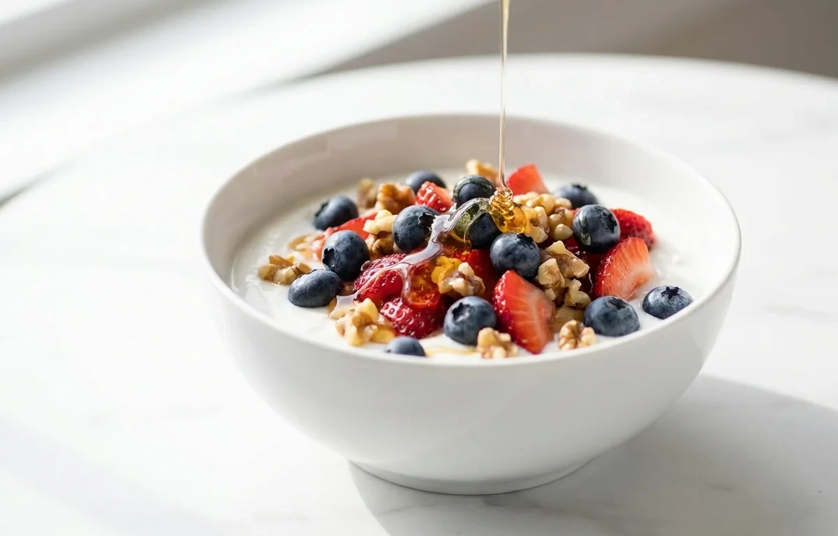 Coconut Yogurt with Berries and Walnuts
