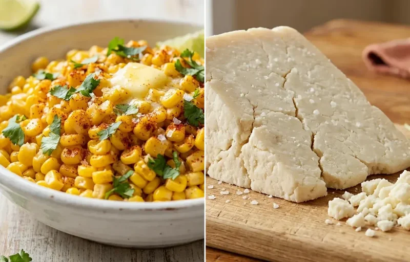 Corn with Chile and Lime with Cotija Cheese