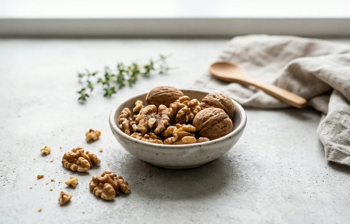 Cottage Cheese Fruit Bowl with Walnuts Small Portion
