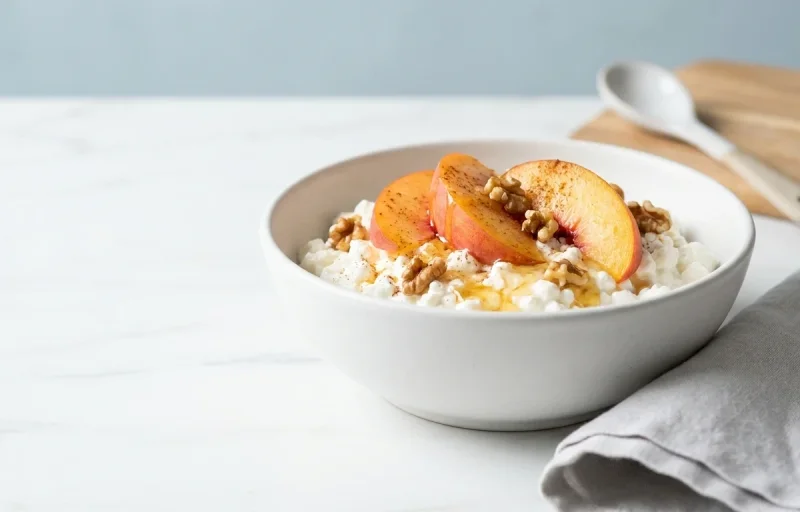 Cottage Cheese with Peach and Walnuts Weight Loss