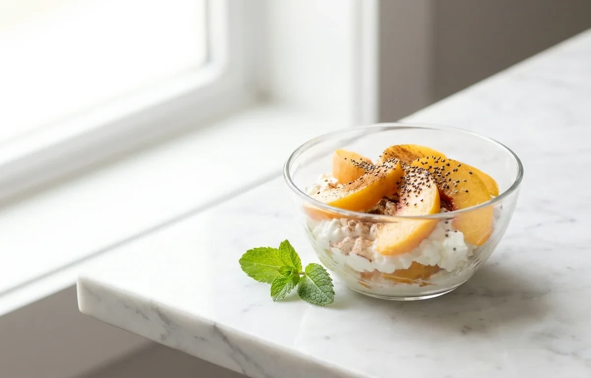 Cottage Cheese with Peach