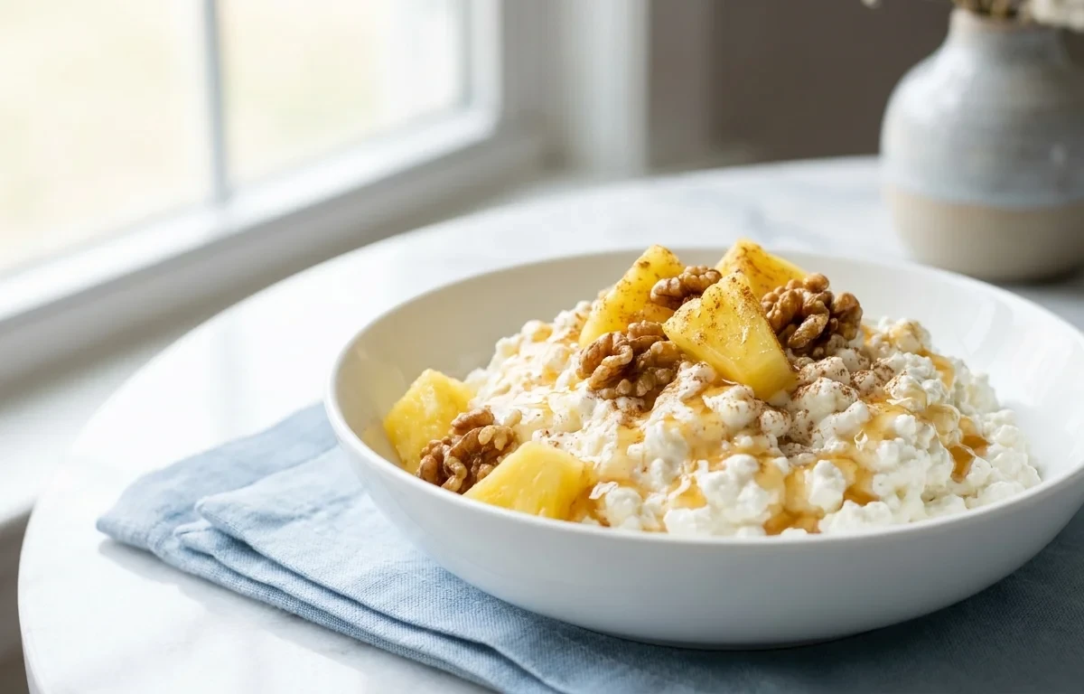 Cottage Cheese with Pineapple Walnuts and Hemp Pregnancy