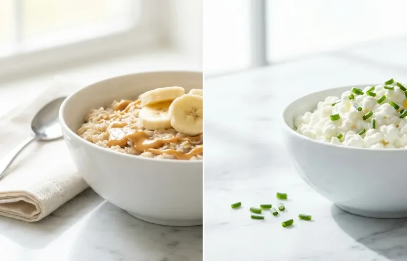 Creamy Oatmeal with Peanut Butter and Banana