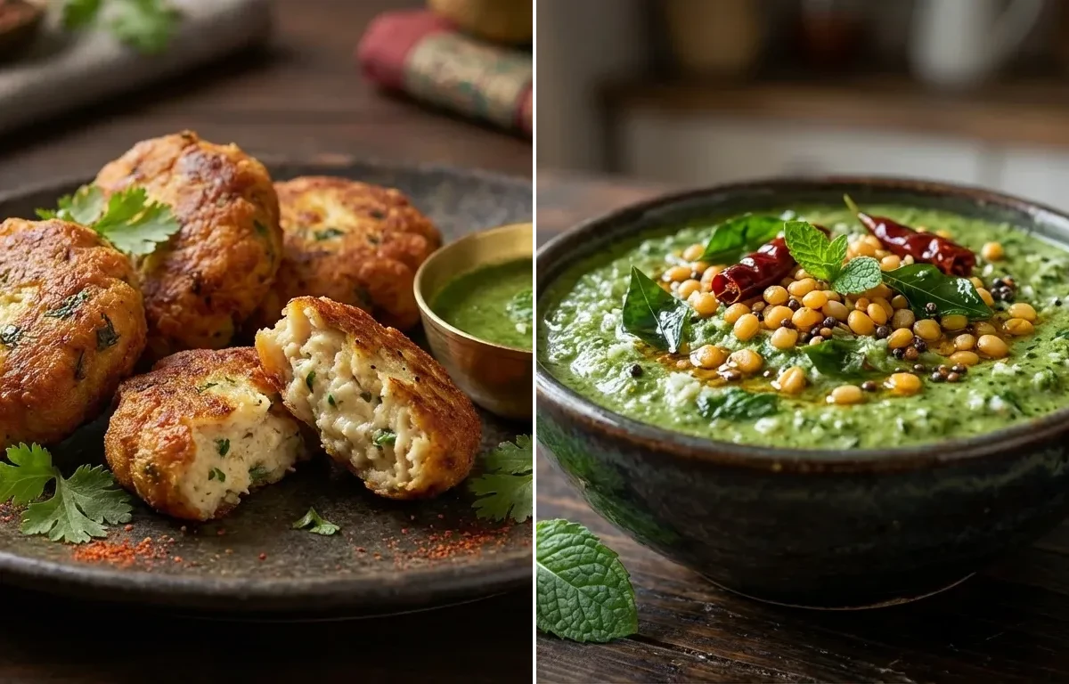Dahi ke Kebab with Pudhina Chutney