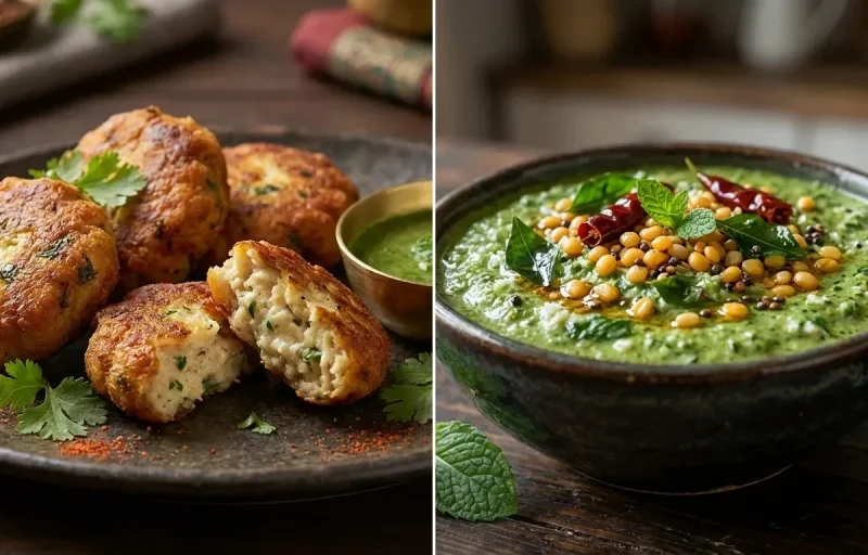 Dahi ke Kebab with Pudhina Chutney