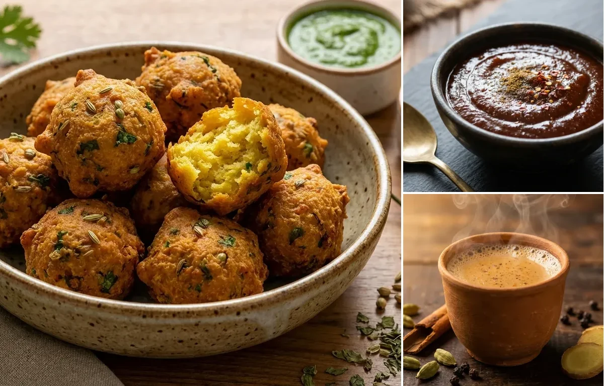 Dakor na Gota with Tamarind Chutney