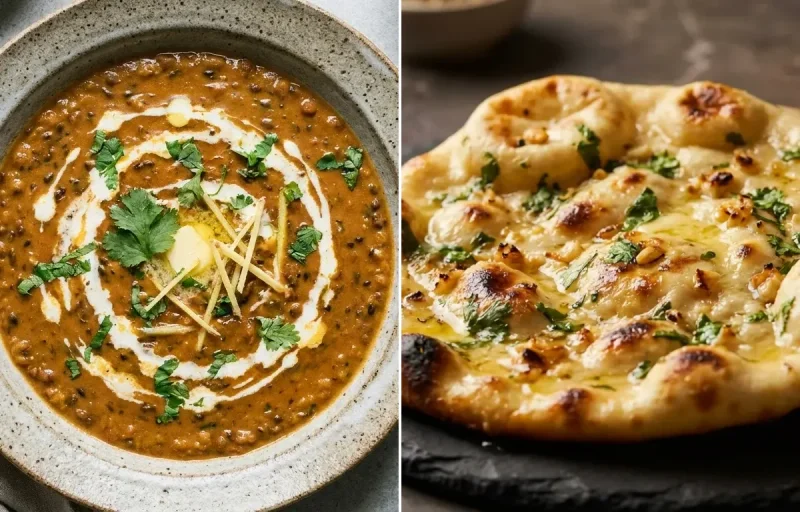 Dal Makhani with Garlic Naan