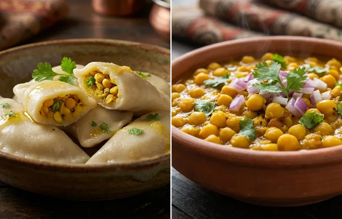 Dal Pitha with Ghugni
