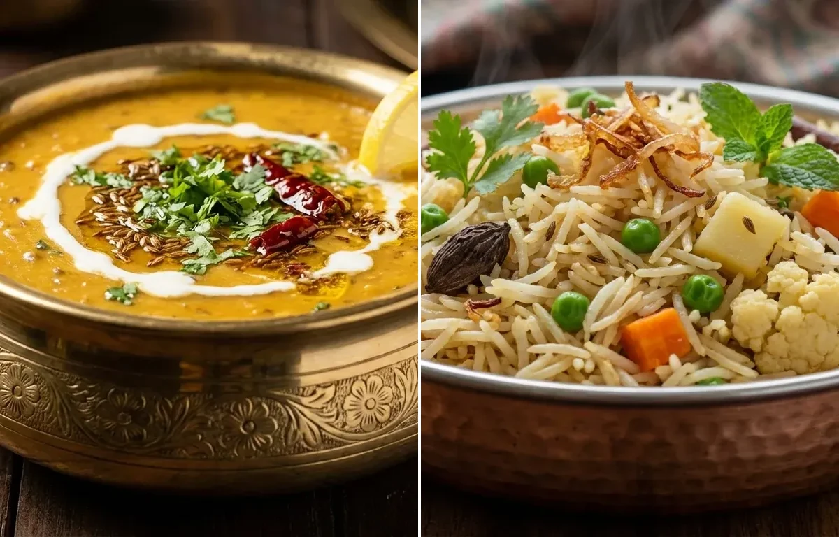 Dal Sultani with Vegetable Yakhni Pulao