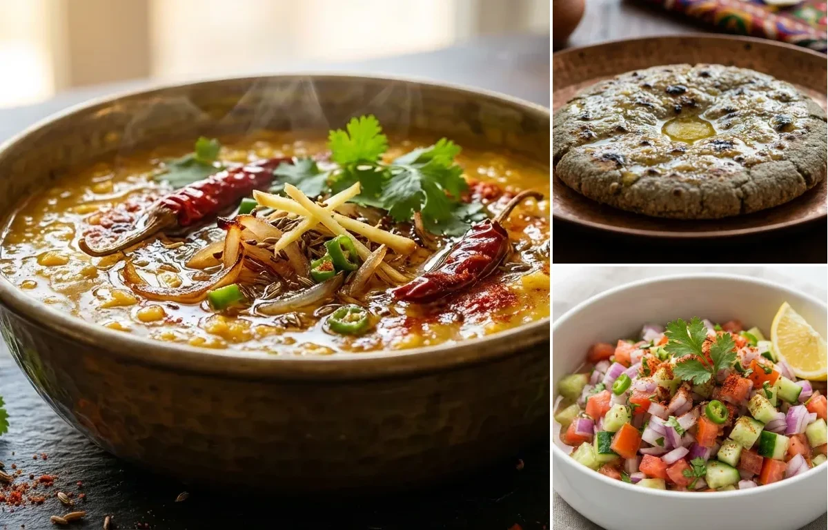 Dal Tadka with Bajra Roti