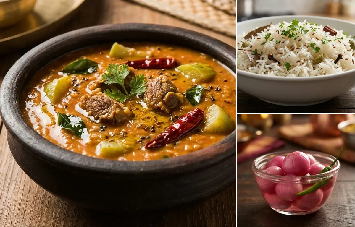 Dalcha with Sirka Onion