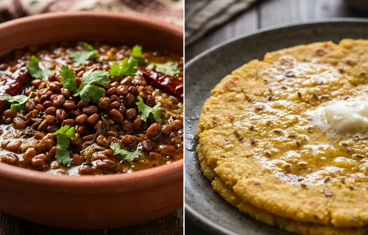 Dana Methi Ki Sabzi with Makki di Roti