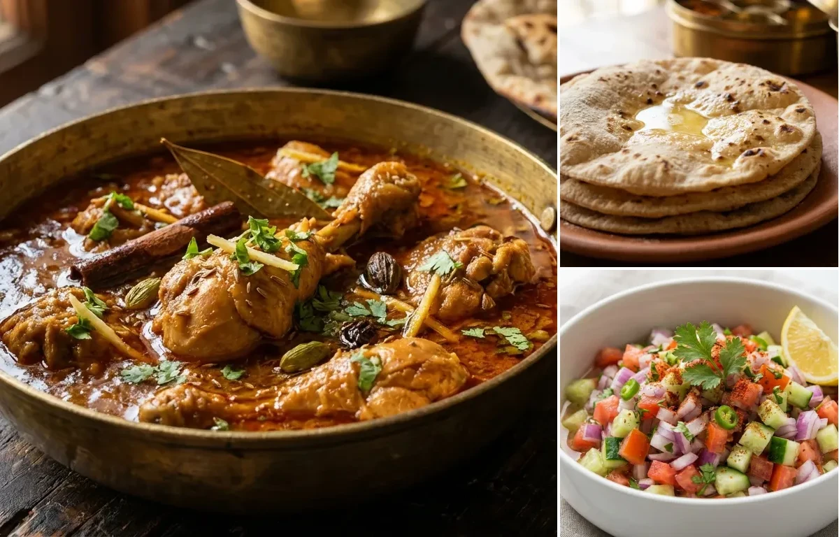 Dehati Chicken Curry with Roti