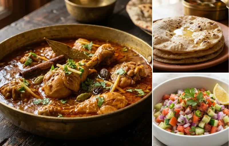 Dehati Chicken Curry with Roti