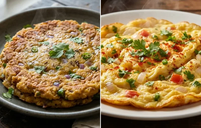 Dibba Rotti with Masala Omelette