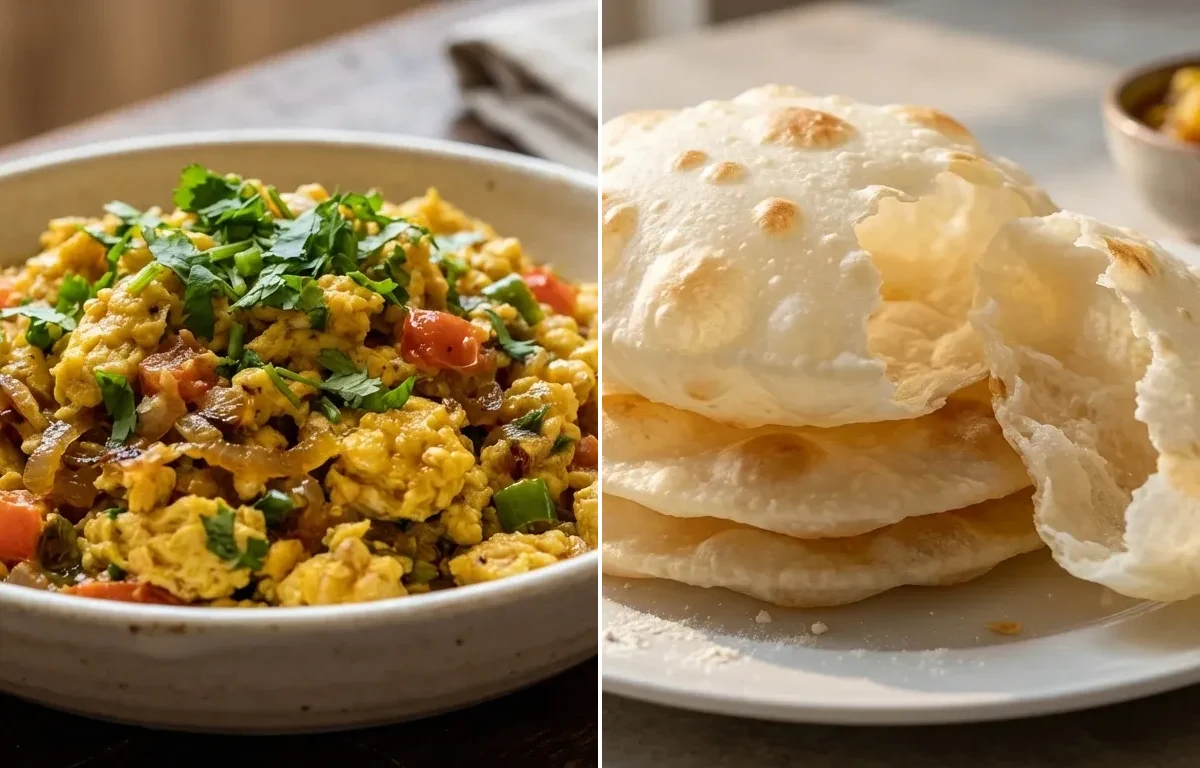 Dim Bhaji with Bengali Luchi