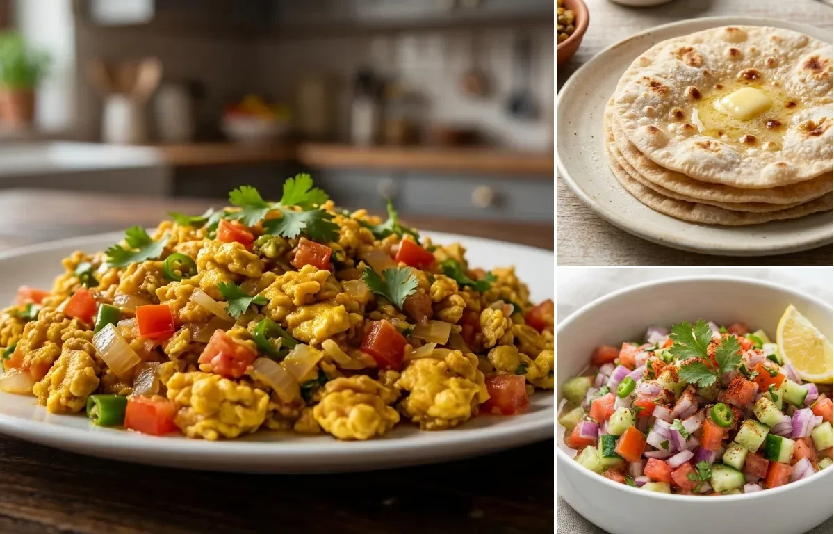 Dim Bhurji with Ruti