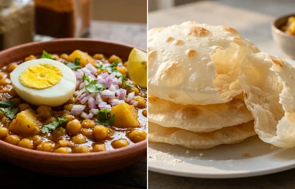 Dimer Ghugni with Bengali Luchi