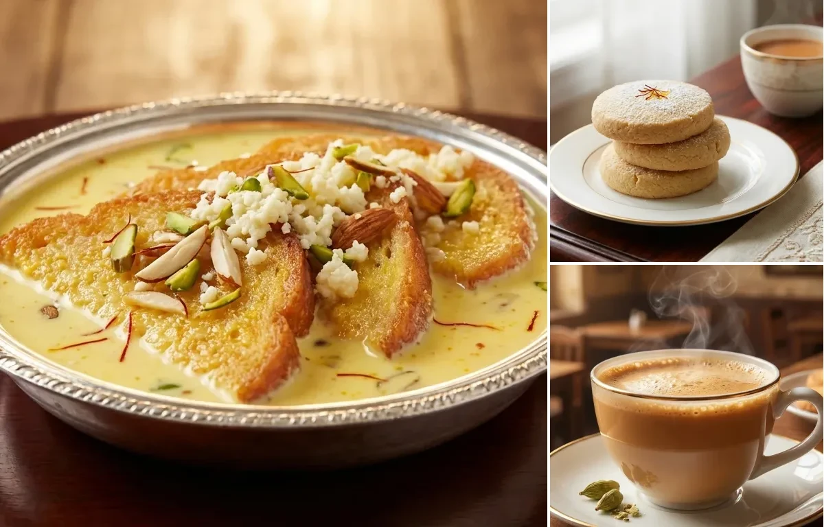 Double ka Meetha with Osmania Biscuit and Irani Chai