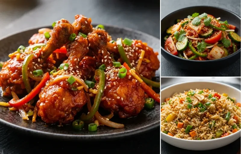 Drums of Heaven with Kimchi Salad and Burnt Garlic Fried Rice