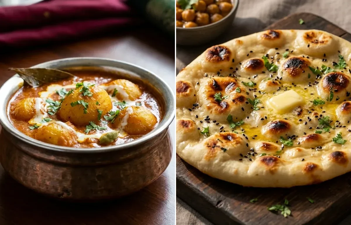 Dum Aloo with Kulcha