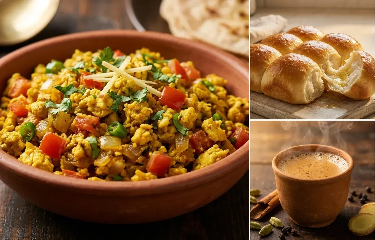 Egg Bhurji with Ladi Pav