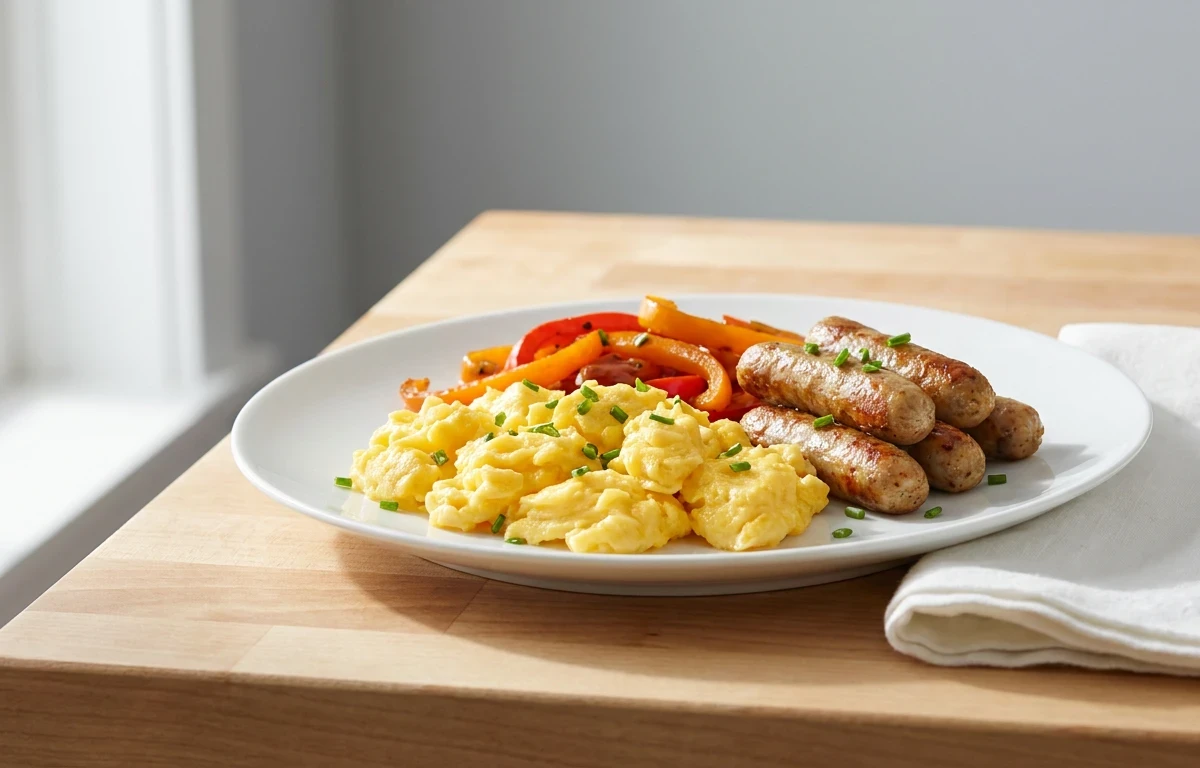 Egg & Chicken Sausage Skillet + Toast