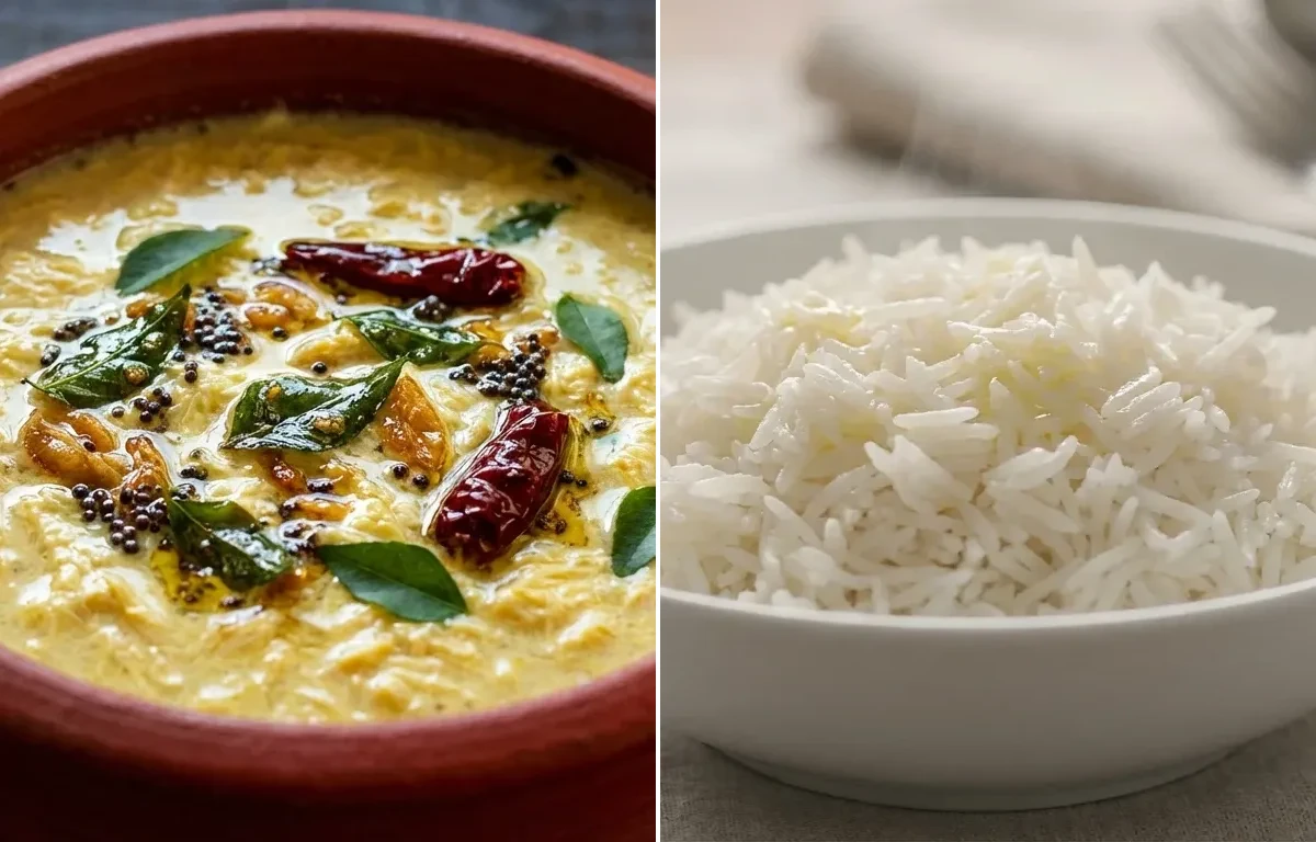Egg Drop Coconut Curry with Steamed Basmati Rice