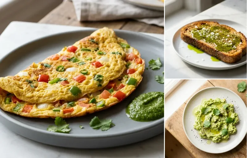 Egg-free Chickpea Flour Omelette + Toast