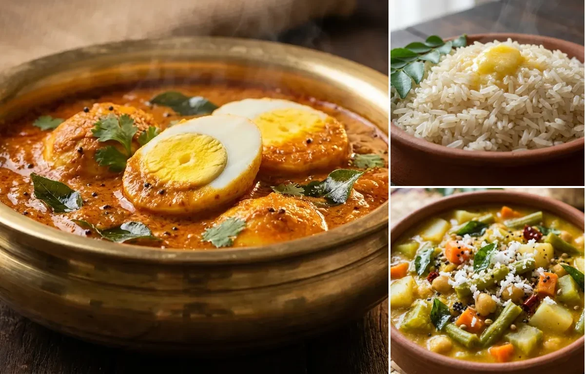 Egg Gassi with Ukda Tandul and Gajbaje