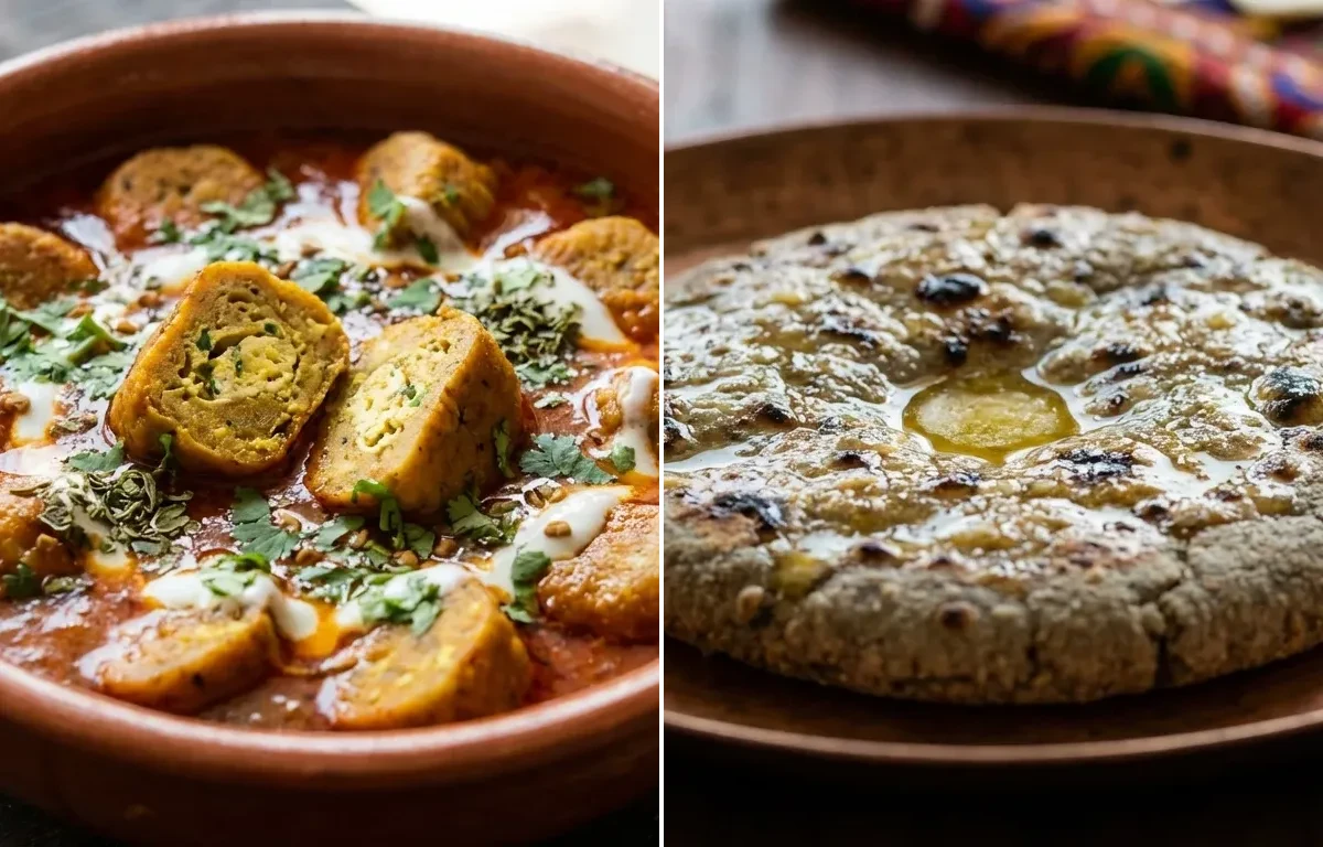 Egg Gatta Curry with Bajra Roti