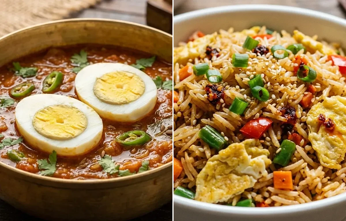 Egg Gravy with Egg Fried Rice