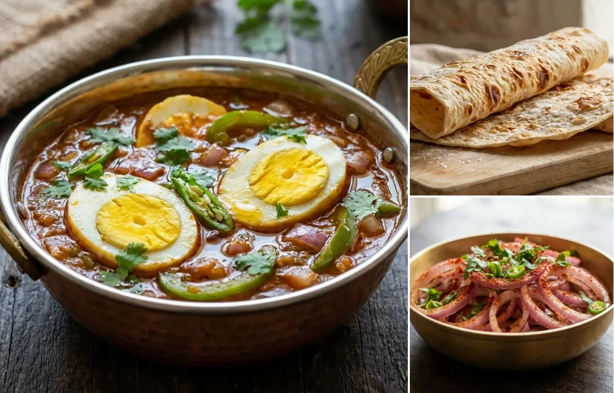 Egg Kanti with Lavash Bread and Onion Salad