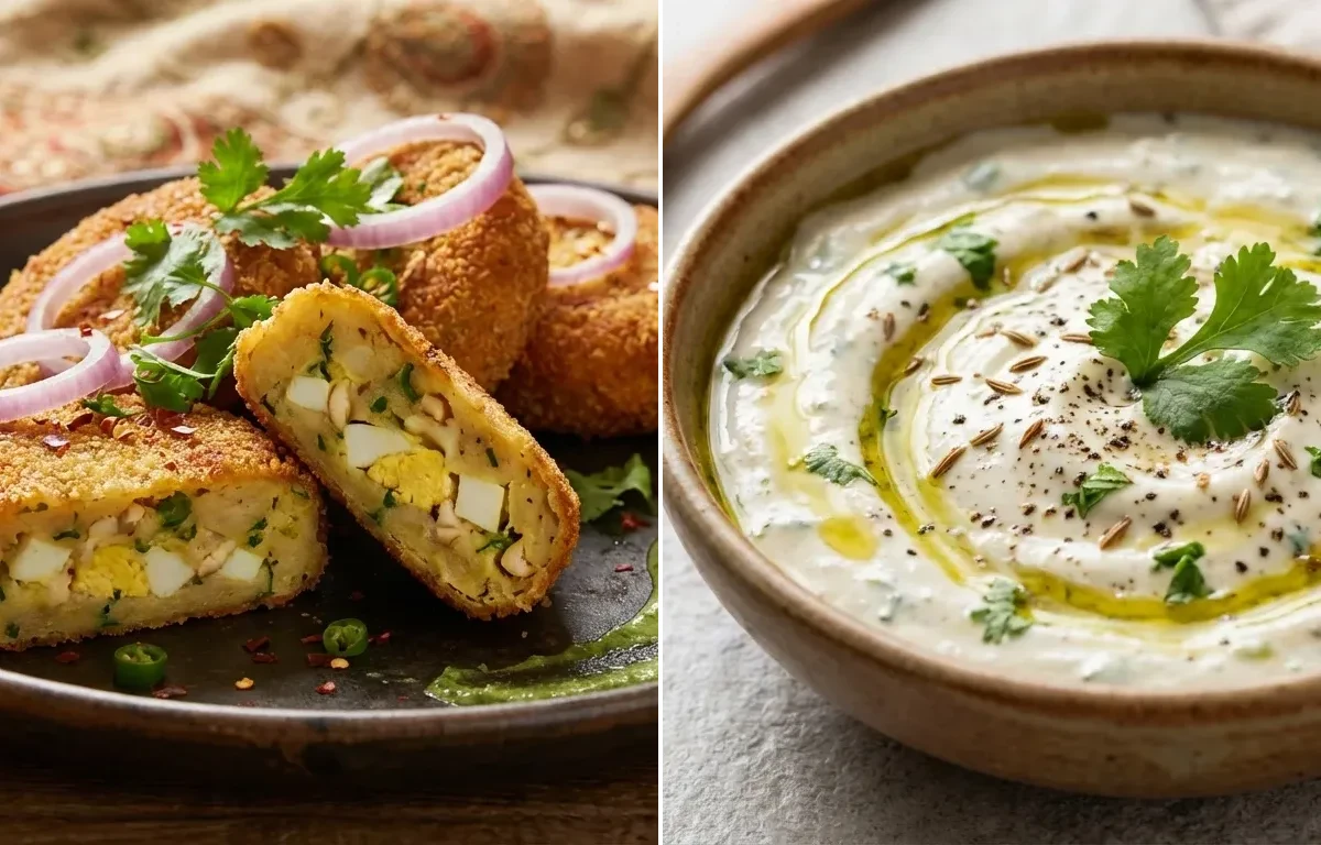Egg Kebab with Garlic Yogurt Dip