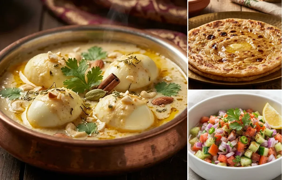 Egg Korma with Tawa Paratha