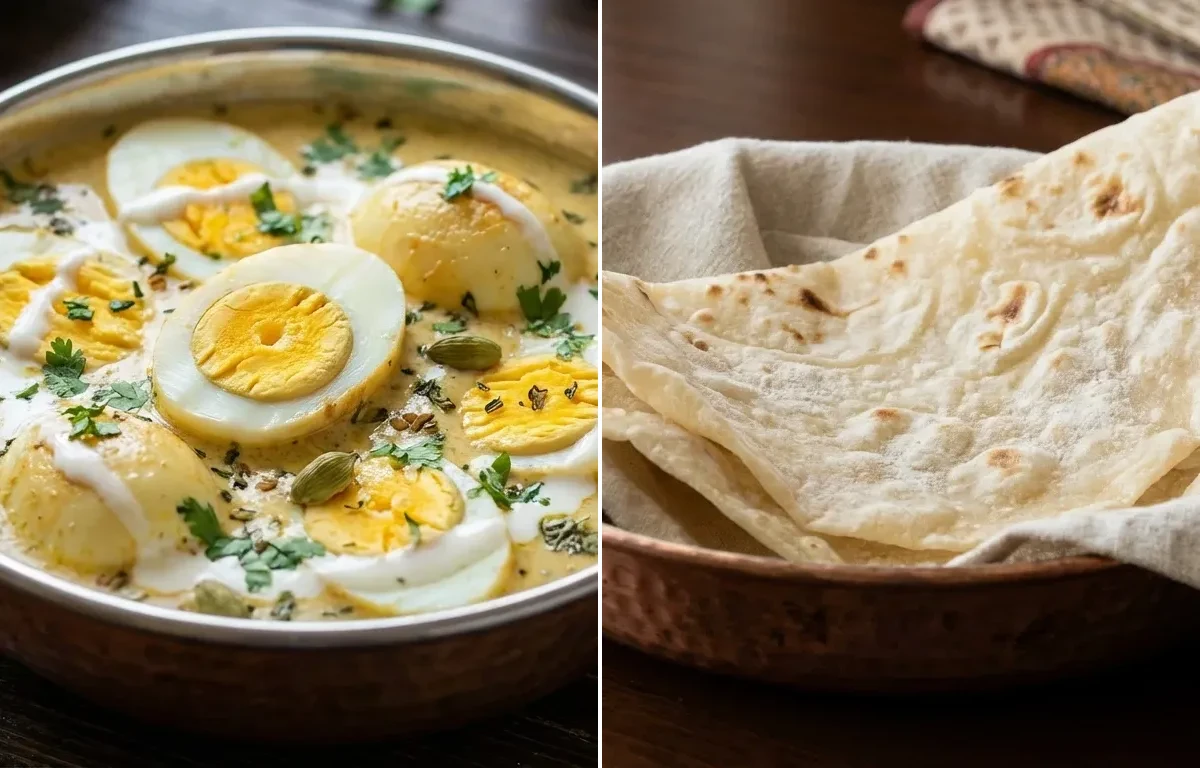 Egg Malai Masala with Roomali Roti