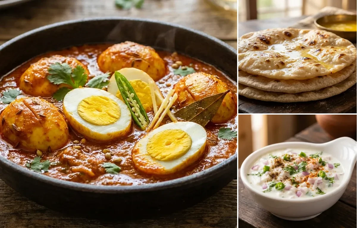 Egg Masala Curry with Chapati