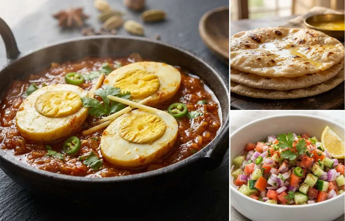 Egg Masala Fry with Chapati