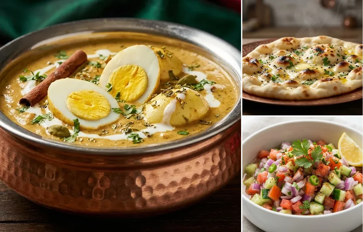 Egg Pasanda with Butter Naan