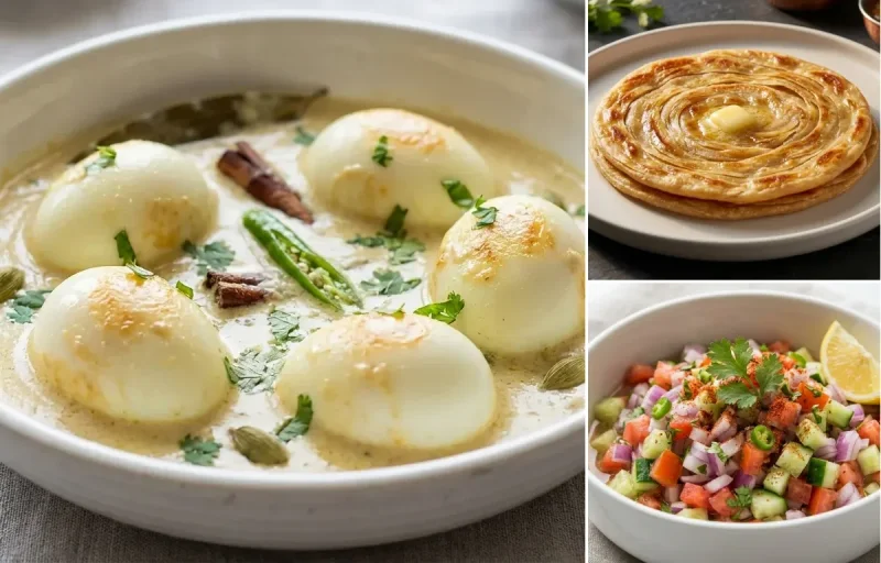 Egg Rezala with Lucknowi Paratha
