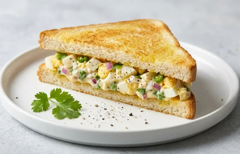 Egg Sandwich with Fresh Apple
