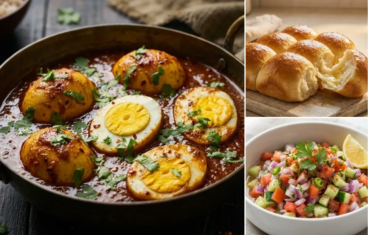 Egg Vindaloo with Ladi Pav