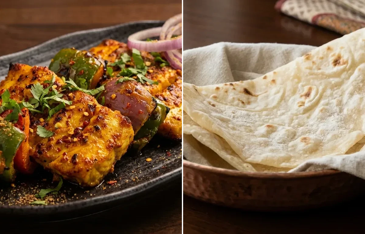 Fish Tikka with Roomali Roti