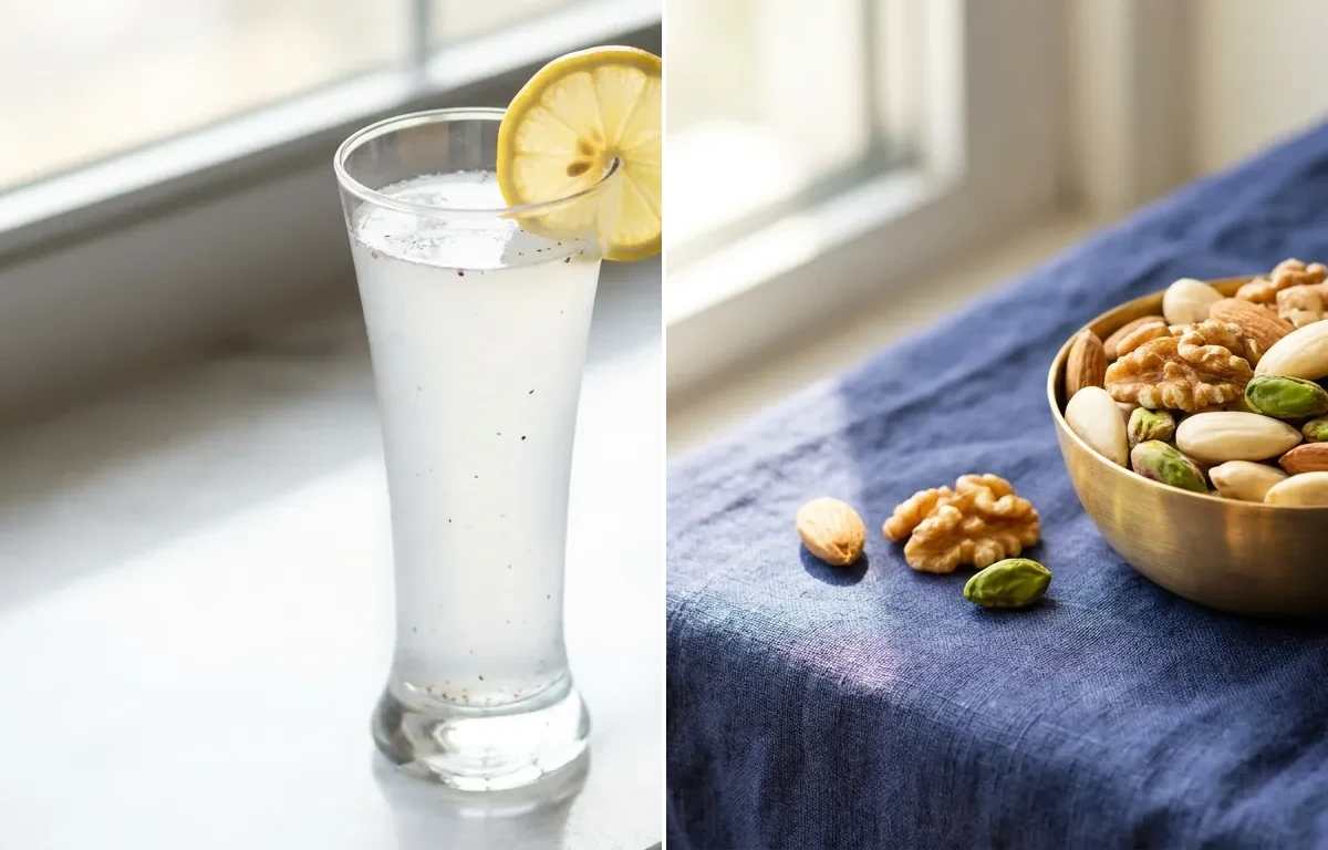 Fresh Coconut Water with Mixed Unsalted Nuts