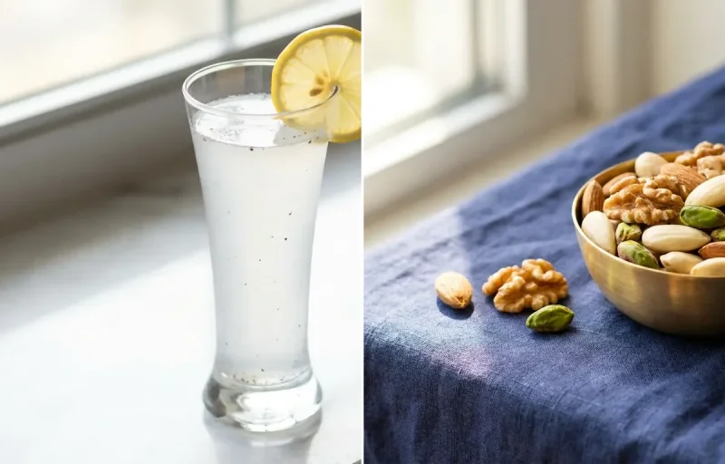 Fresh Coconut Water with Mixed Unsalted Nuts