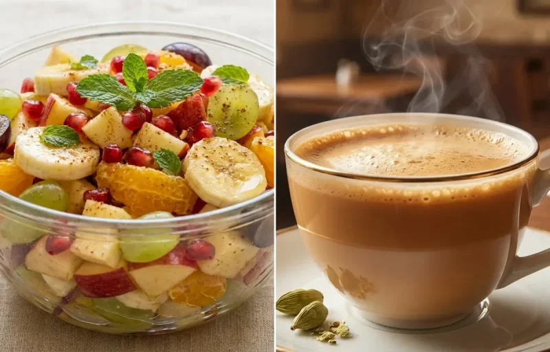 Fruit Chaat with Irani Chai