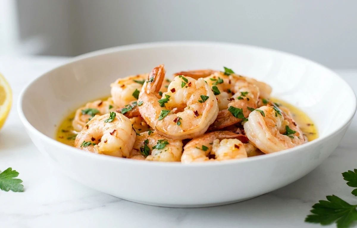 Garlic Lemon Shrimp Scampi with Sautéed Zucchini Noodles