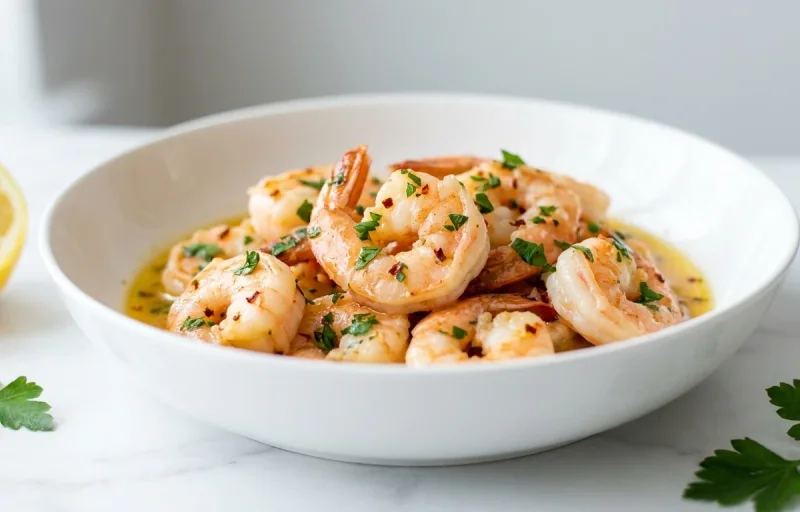 Garlic Lemon Shrimp Scampi with Sautéed Zucchini Noodles
