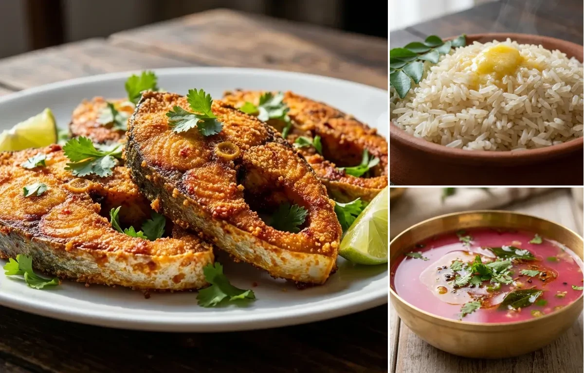 Gavti Fish Rava Fry with Ukda Tandul and Kokum Saar