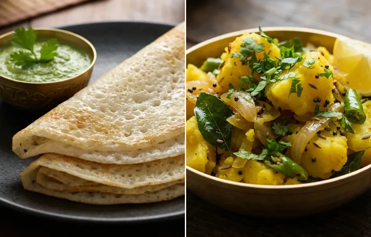 Ghavan with Batata Bhaji